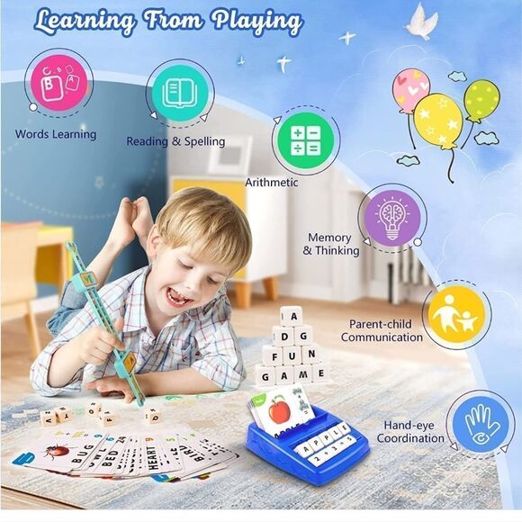 NIB Matching Letter Game with Spelling Math Flash Cards, - Picture 5 of 9